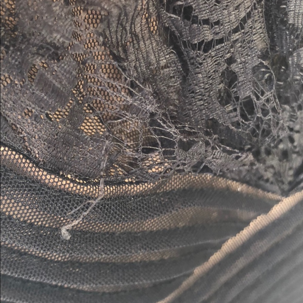 Tadashi Shoji Black Laced Tan lining Formal Dress - Picture 7 of 7